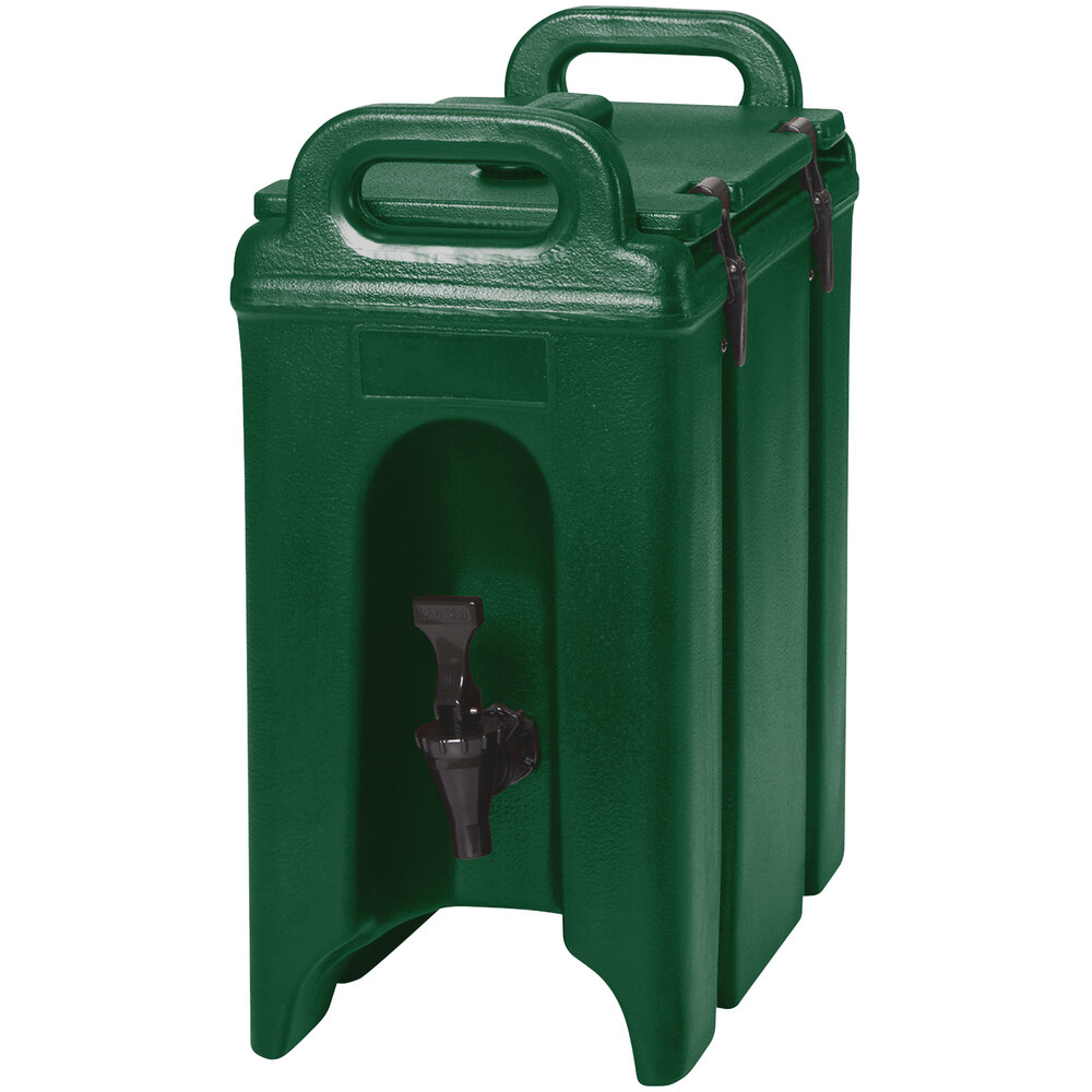 Cambro 250LCD519 Camtainer 2.5 Gallon Green Insulated Beverage Dispenser