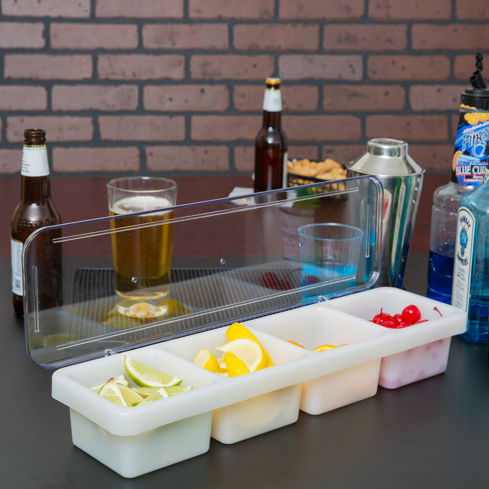 4 Compartment Bar Condiment Tray