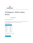 S.Pellegrino® 250mL Glass Bottle Nutrition S.Pellegrino® 250mL Glass Bottle Nutrition
