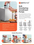 ServSense Bulk Condiment Countertop Pump Sell Sheet ServSense Bulk Condiment Countertop Pump Sell Sheet