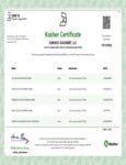 DaVinci Kosher Certificate DaVinci Kosher Certificate