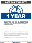 Cage Fan Warranty Cage Fan Warranty