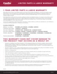 Estella Limited Parts & Labor Warranty Estella Limited Parts & Labor Warranty