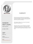 Hanson Heat Lamp Warranty Hanson Heat Lamp Warranty