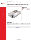 Avantco Equipment 177MG22PAN Specsheet Avantco Equipment 177MG22PAN Specsheet