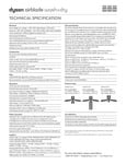 Dyson Airblade Wash Dry Specsheet Dyson Airblade Wash Dry Specsheet