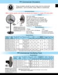 Specsheet for TPI Commercial Circulators and Oscillating Fans Specsheet for TPI Commercial Circulators and Oscillating Fans