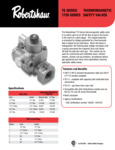 Robert Shaw TS Series 1720 Series Thermomagnetic Safety Valves Sell Sheet Robert Shaw TS Series 1720 Series Thermomagnetic Safety Valves Sell Sheet
