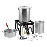Backyard Pro BP30-ALKIT 30 Qt. Deluxe Aluminum Turkey Fryer / Seafood Boiler Kit - 55,000 BTU