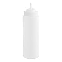 Choice 32 oz. Clear Wide Mouth Squeeze Bottle - 6/Case