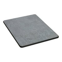 BFM Seating Tribeca 5 1/2 inch x 7 1/2 inch Rectangular Frosted Slate Composite Laminate Outdoor Table Top with Knife Edge - Sample
