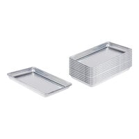 Choice Quarter Size 9 1/2 inch x 13 inch 19 Gauge Wire in Rim Aluminum Bun / Sheet Pan - 12/Case