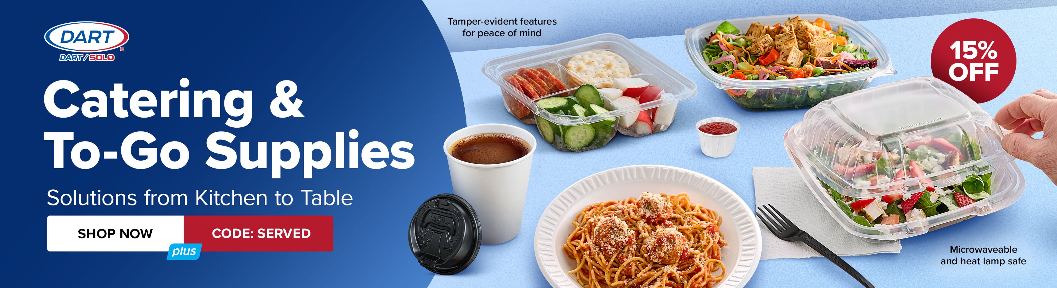 15% off Dart Catering & To-Go Supplies - Solutions from Kitchen to Table