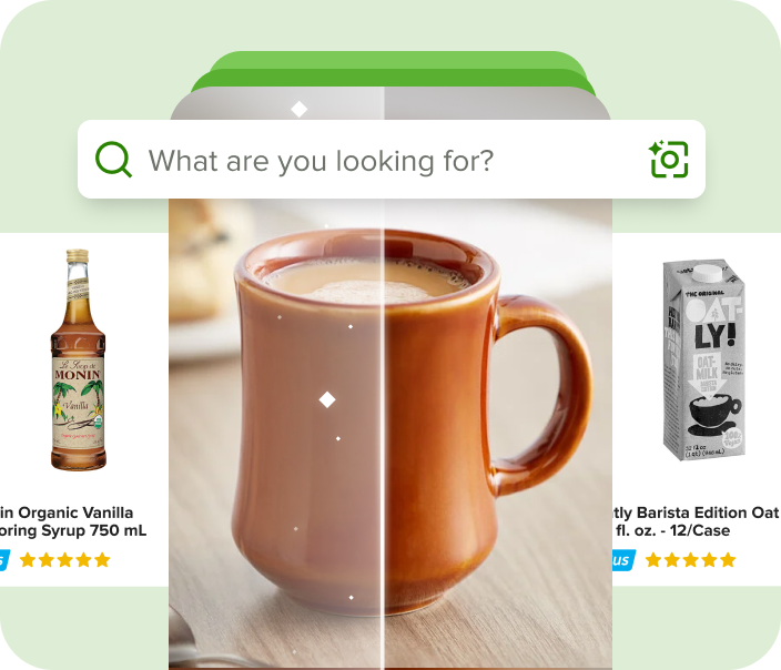 in app showing fast item search feature