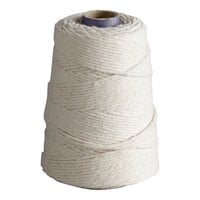 Choice 100% Cotton #16 Butcher Sausage Twine 1/2 lb. Cone