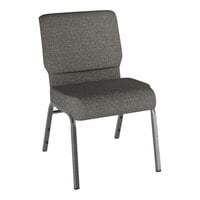 Lancaster Table & Seating 21 inch Silver Vein Church Chair with Gray Fabric