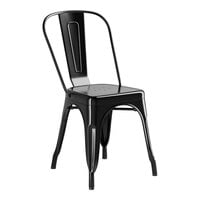 Lancaster Table & Seating Alloy Onyx Black Outdoor Cafe Chair