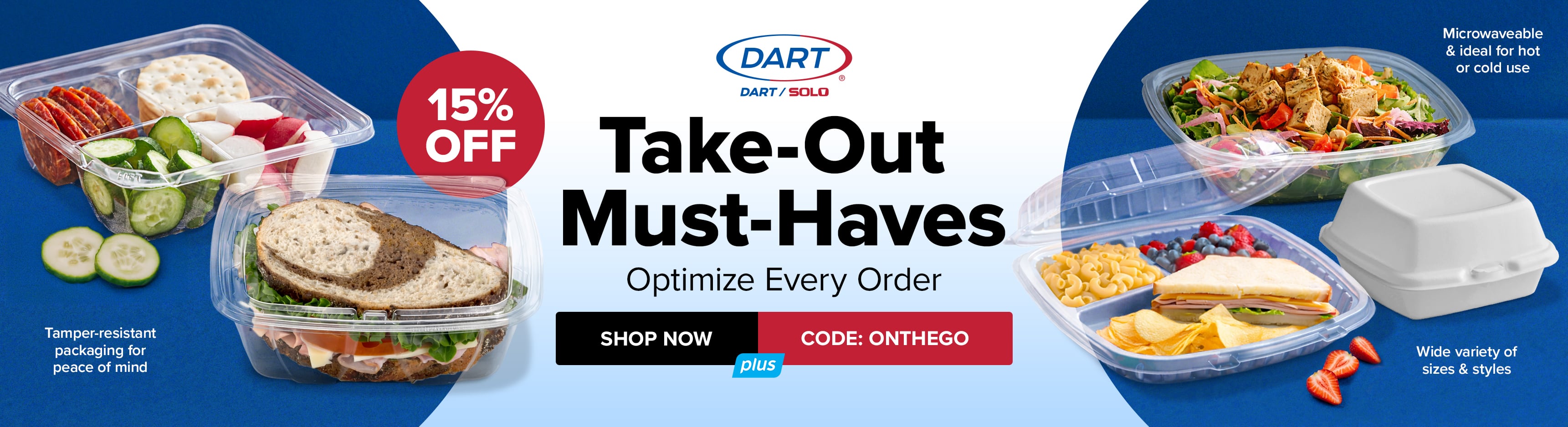 15% Off Dart Take-Out Must-Haves