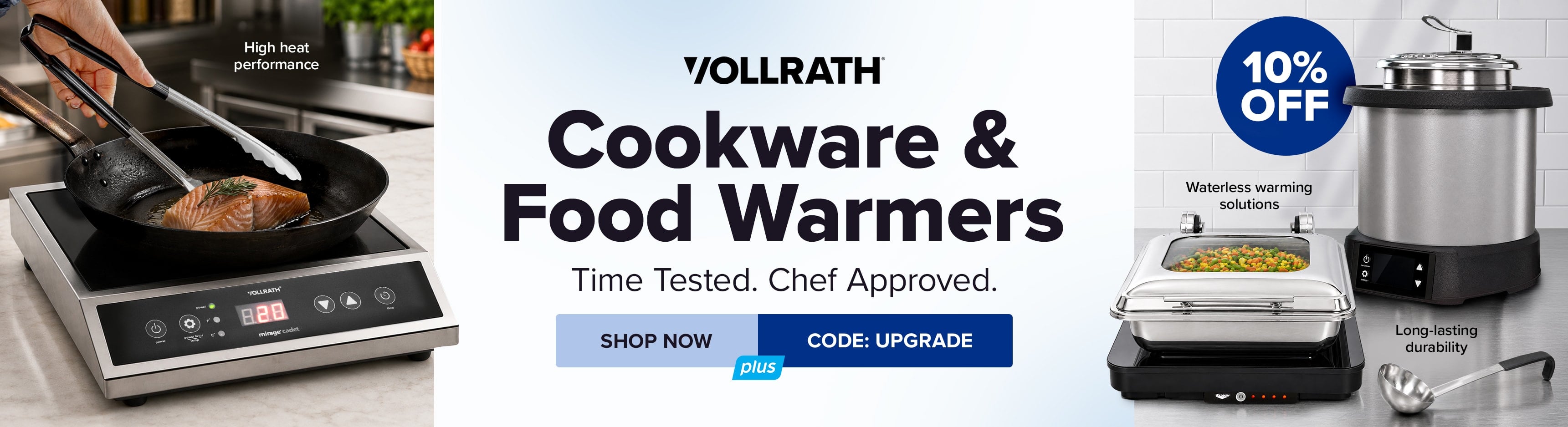 Save 10% This Week on Vollrath Cookware & Food Warmers; Use Code: UPGRADE