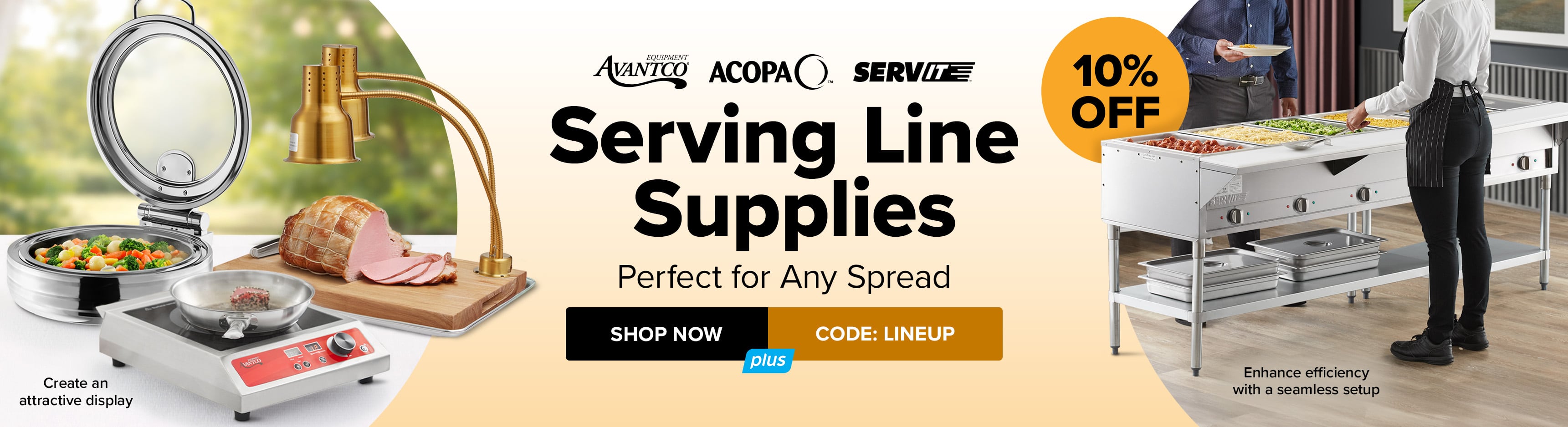 10% Off Buffet & Serving Line Supplies